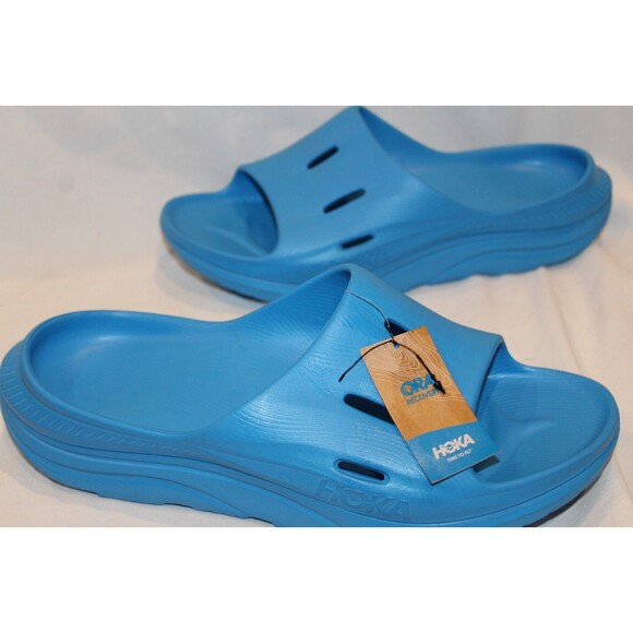 HOKA Men\'s U Ora Recovery Slide 3 Sandals NWT BLUE SZ 13